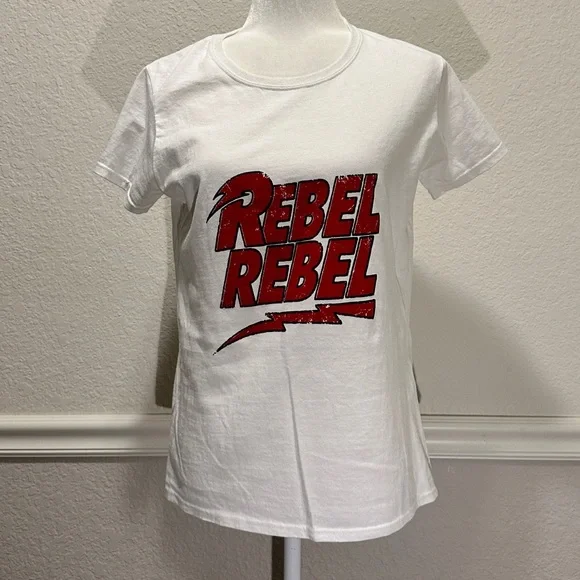 Rebel Rebel Graphic Tee Size Small X Nasty Gal - Picture 3 of 4